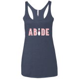 T-Shirts Vintage Navy / X-Small Abide The Dude Big Lebowski Women's Triblend Racerback Tank