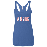 T-Shirts Vintage Royal / X-Small Abide The Dude Big Lebowski Women's Triblend Racerback Tank