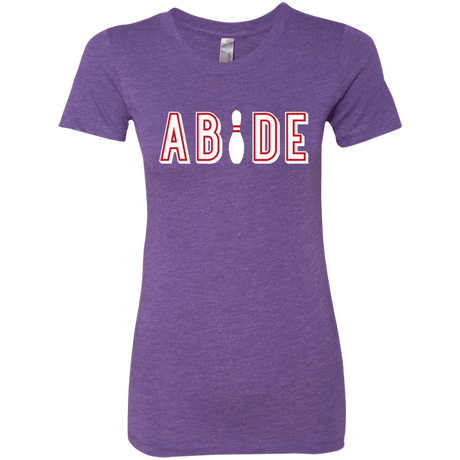 T-Shirts Purple Rush / Small Abide The Dude Big Lebowski Women's Triblend T-Shirt