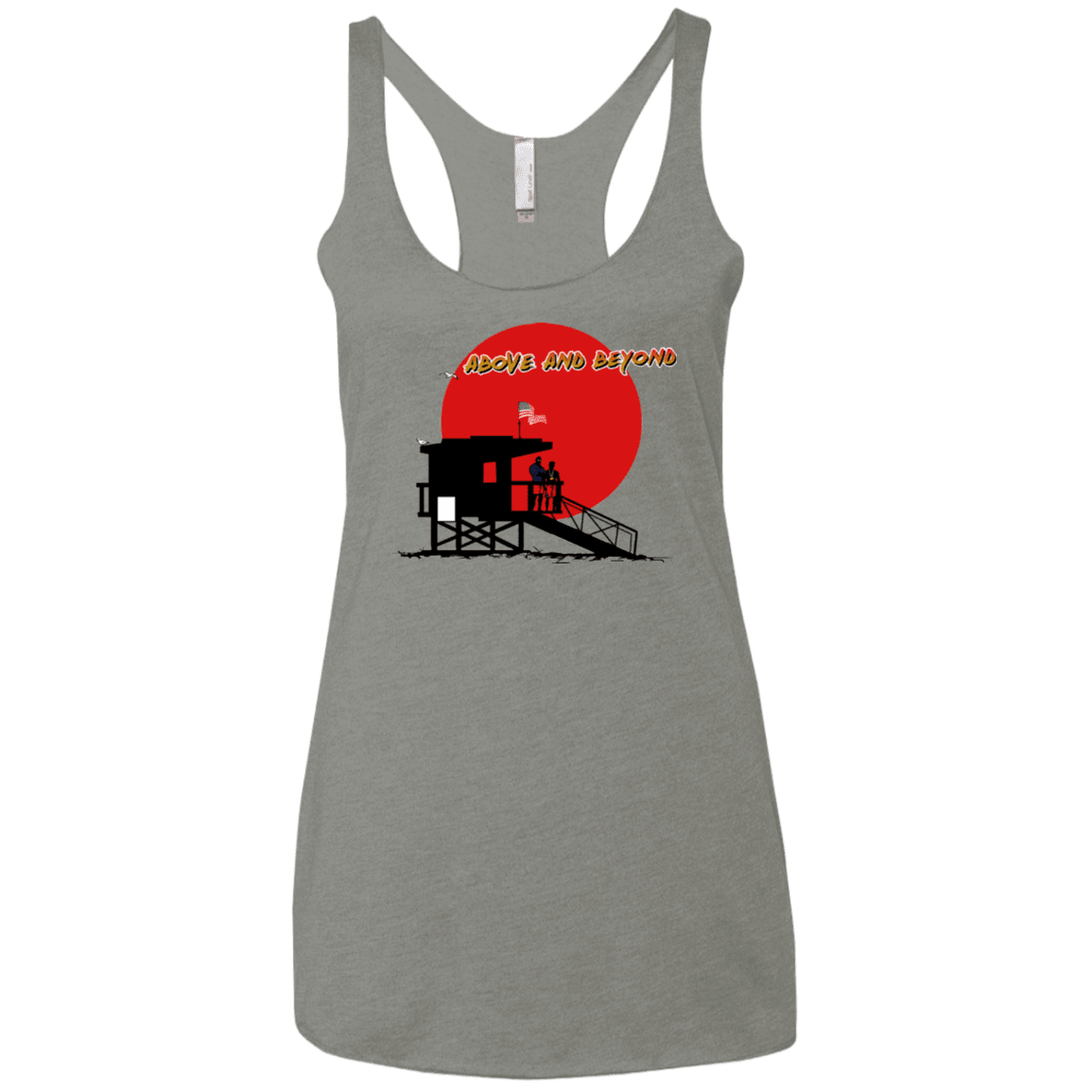 T-Shirts Venetian Grey / X-Small Above And Beyond Women's Triblend Racerback Tank