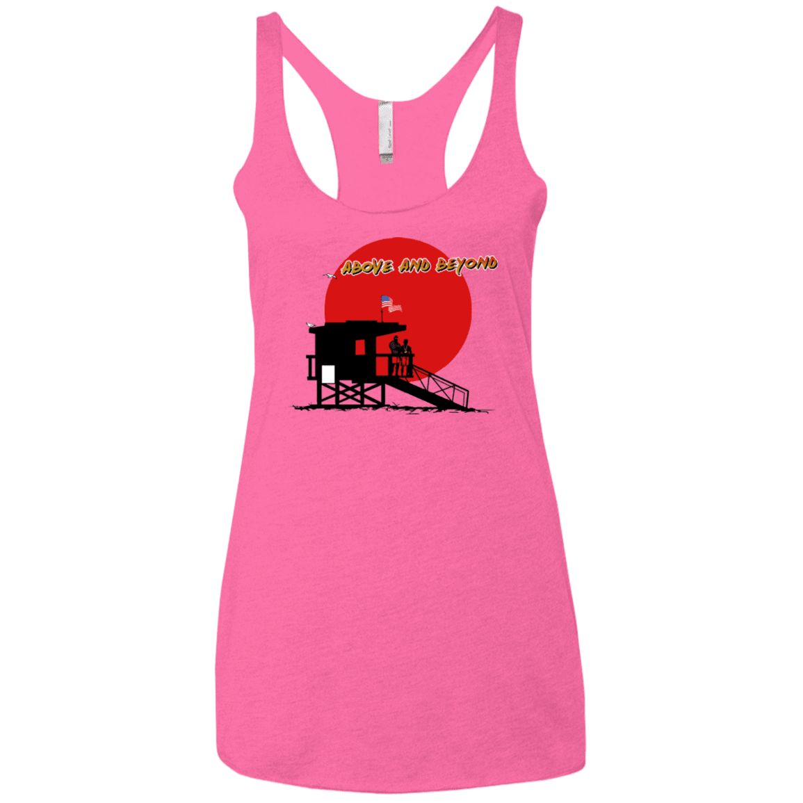 T-Shirts Vintage Pink / X-Small Above And Beyond Women's Triblend Racerback Tank