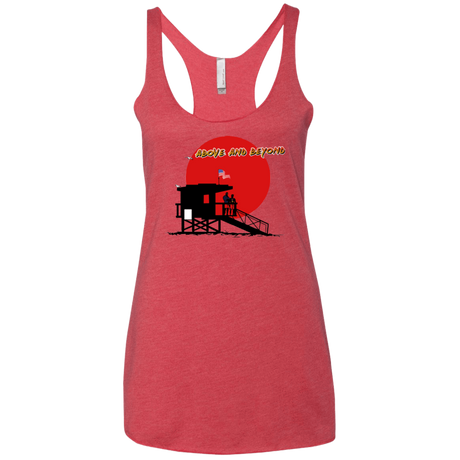 T-Shirts Vintage Red / X-Small Above And Beyond Women's Triblend Racerback Tank