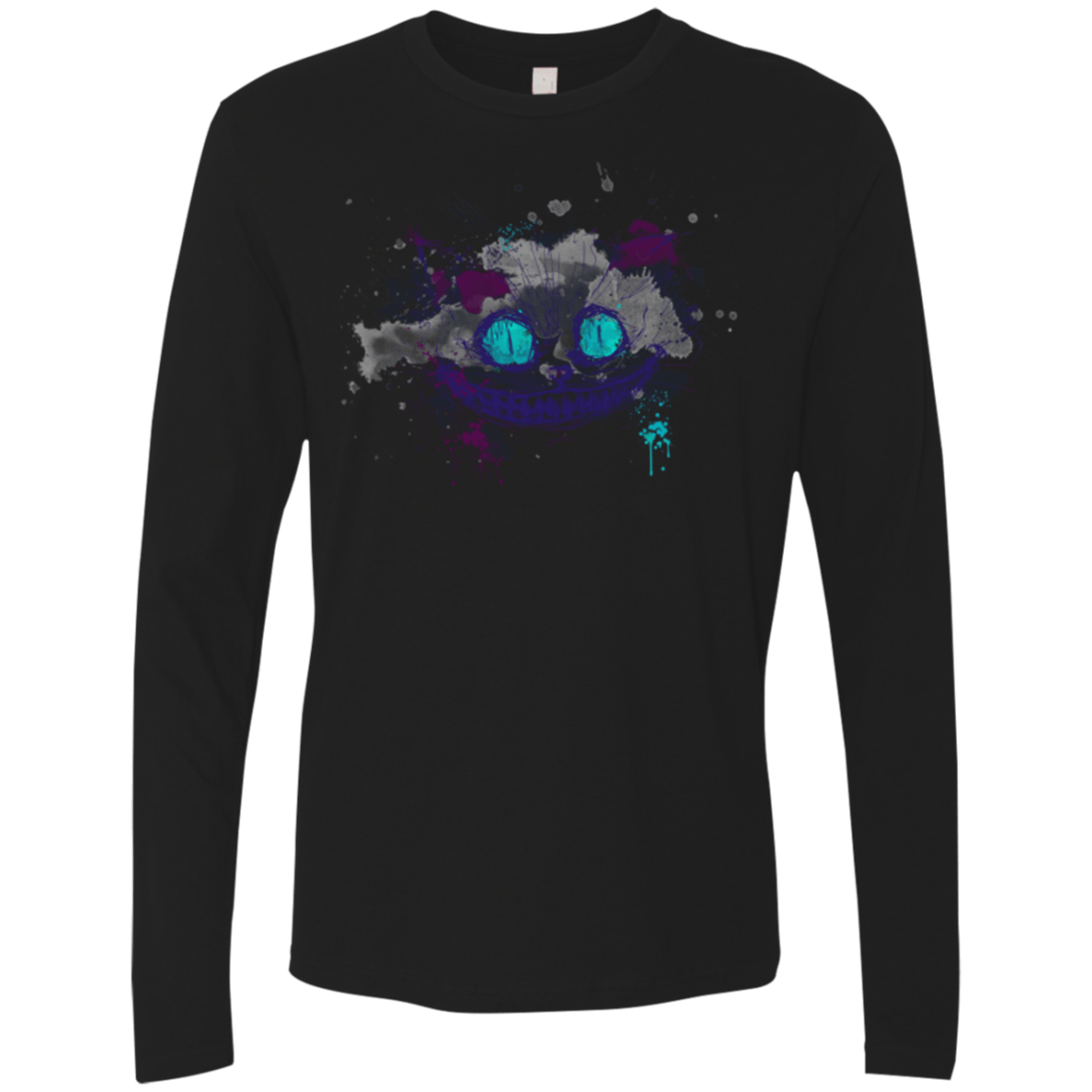 T-Shirts Black / Small Abstract Cheshire Men's Premium Long Sleeve