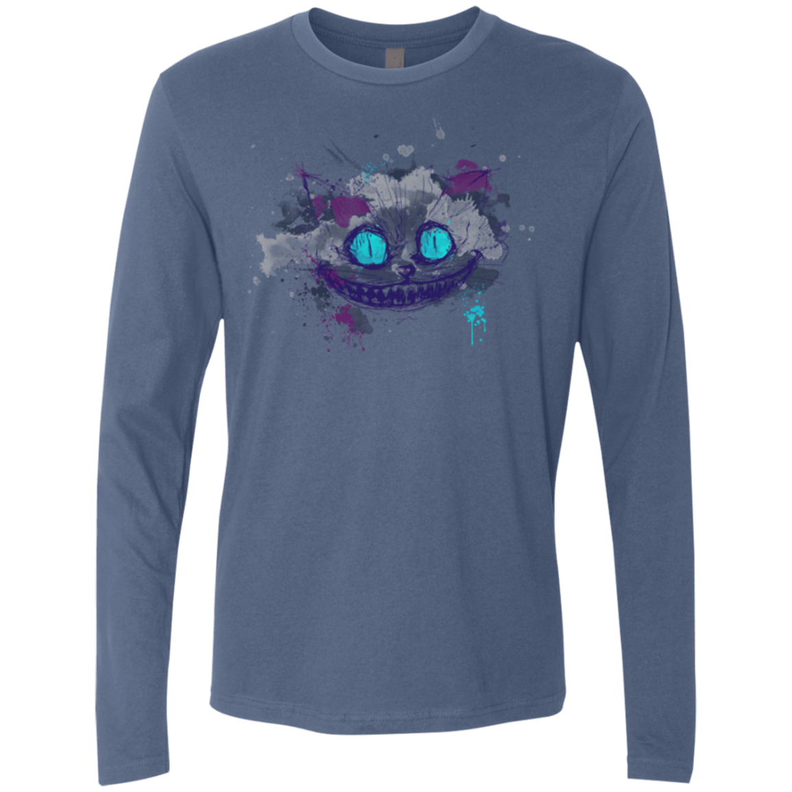 T-Shirts Indigo / Small Abstract Cheshire Men's Premium Long Sleeve