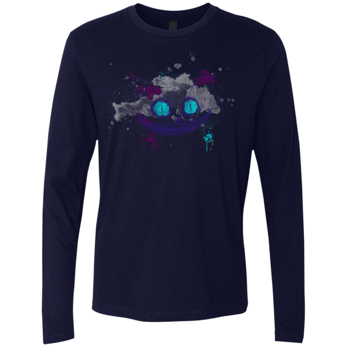 T-Shirts Midnight Navy / Small Abstract Cheshire Men's Premium Long Sleeve