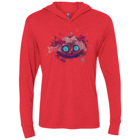 T-Shirts Vintage Red / X-Small Abstract Cheshire Triblend Long Sleeve Hoodie Tee
