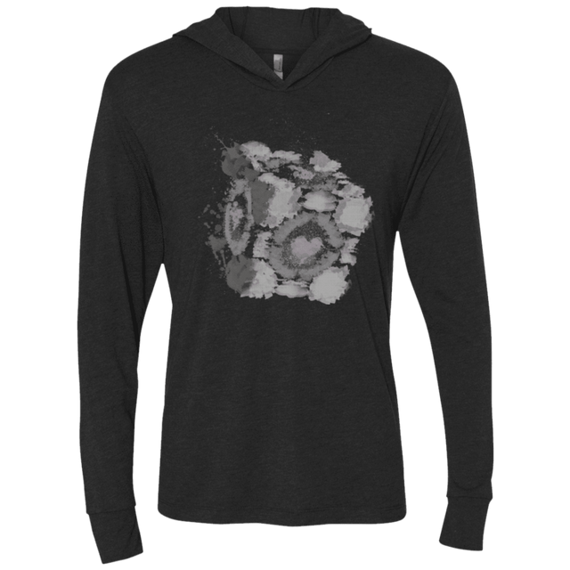 T-Shirts Vintage Black / X-Small Abstract Cube Triblend Long Sleeve Hoodie Tee
