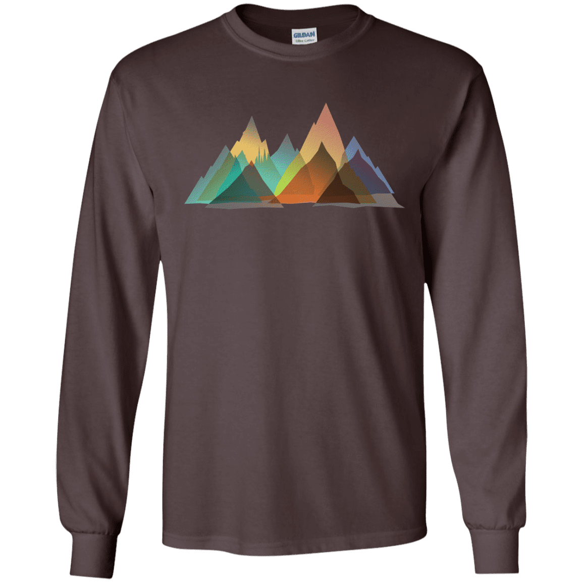 T-Shirts Dark Chocolate / S Abstract Range Men's Long Sleeve T-Shirt