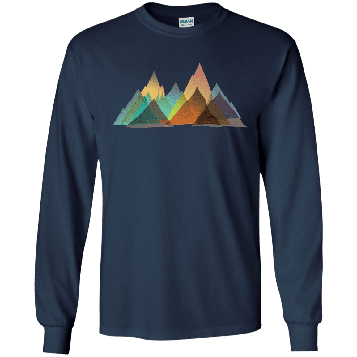 T-Shirts Navy / S Abstract Range Men's Long Sleeve T-Shirt