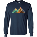 T-Shirts Navy / S Abstract Range Men's Long Sleeve T-Shirt