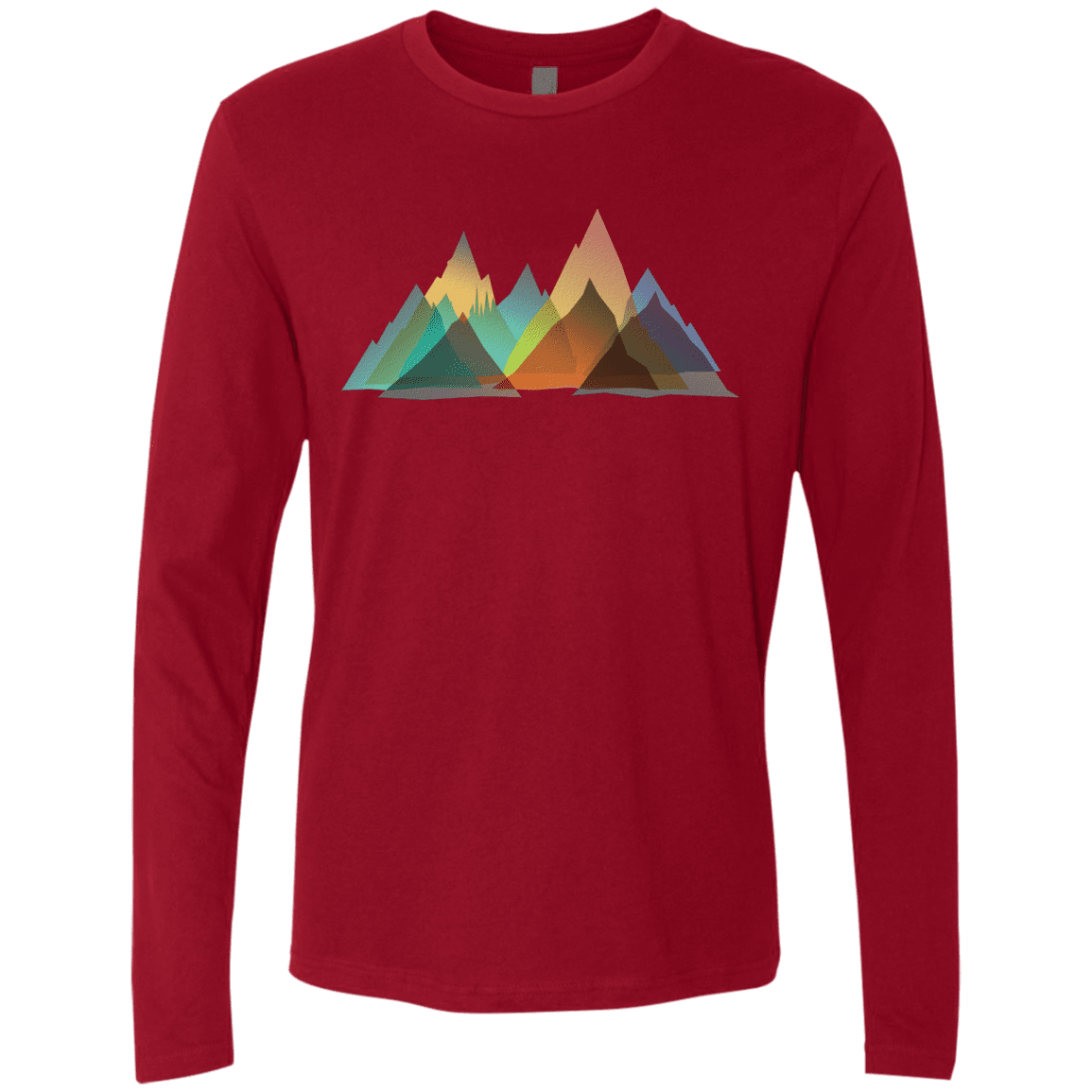 T-Shirts Cardinal / S Abstract Range Men's Premium Long Sleeve