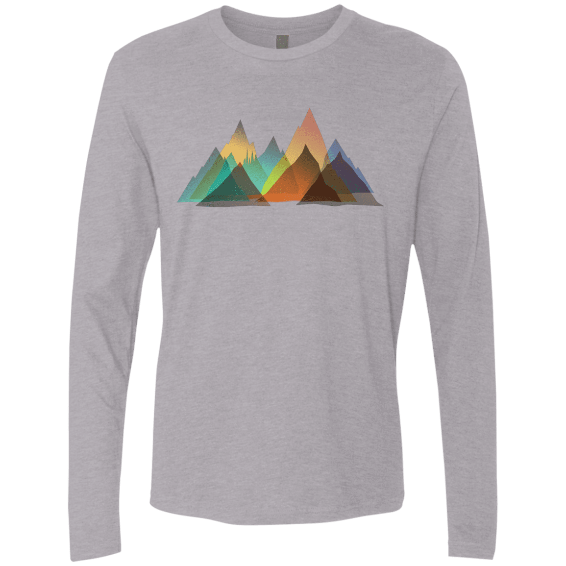 T-Shirts Heather Grey / S Abstract Range Men's Premium Long Sleeve