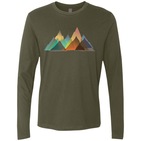 T-Shirts Military Green / S Abstract Range Men's Premium Long Sleeve