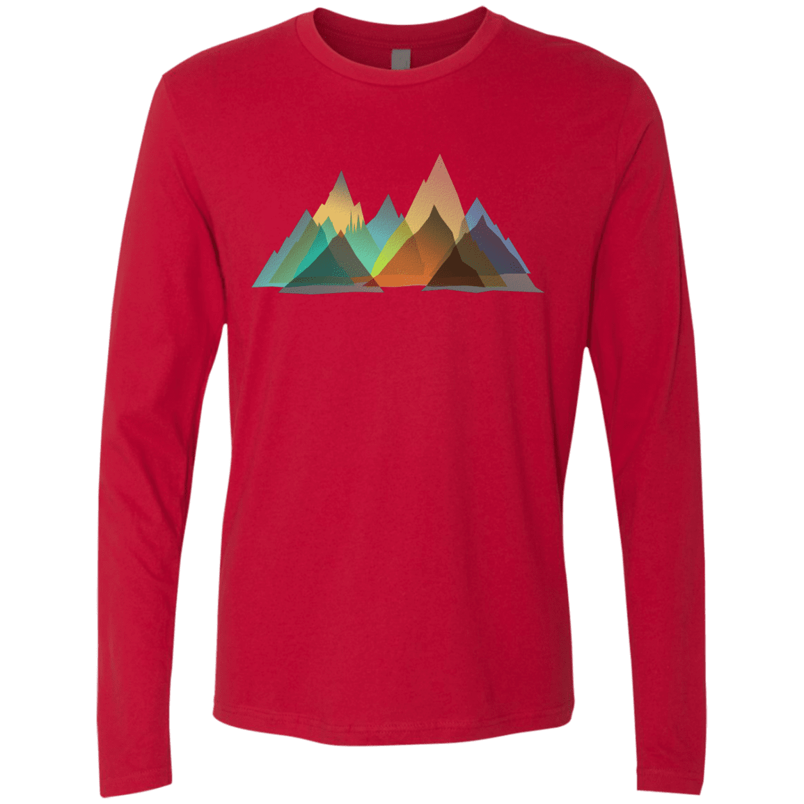 T-Shirts Red / S Abstract Range Men's Premium Long Sleeve