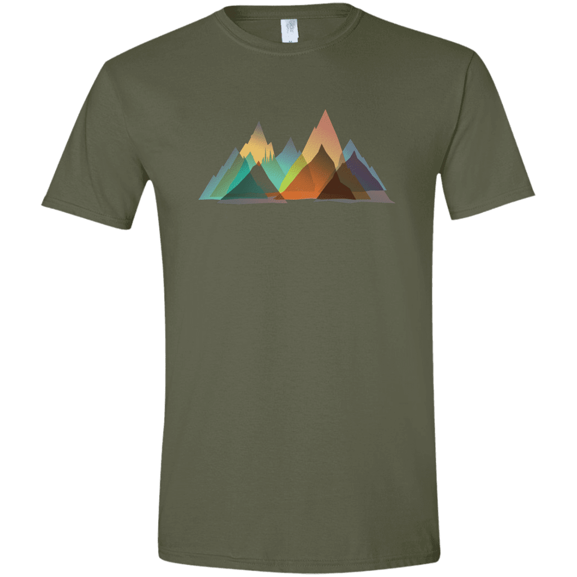 T-Shirts Military Green / S Abstract Range Men's Semi-Fitted Softstyle