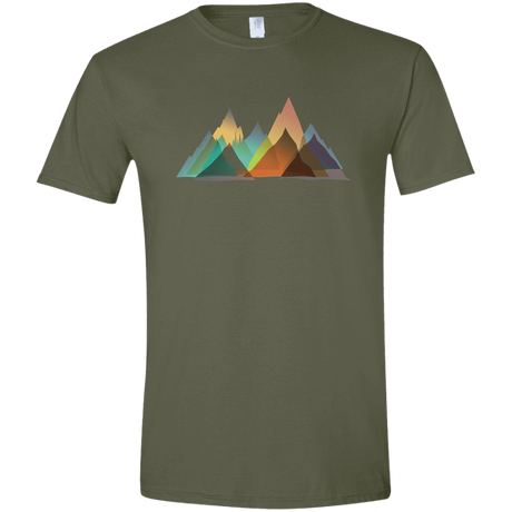 T-Shirts Military Green / S Abstract Range Men's Semi-Fitted Softstyle