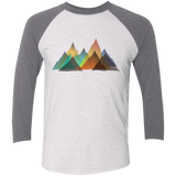 T-Shirts Heather White/Premium Heather / X-Small Abstract Range Men's Triblend 3/4 Sleeve