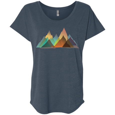 T-Shirts Indigo / X-Small Abstract Range Triblend Dolman Sleeve