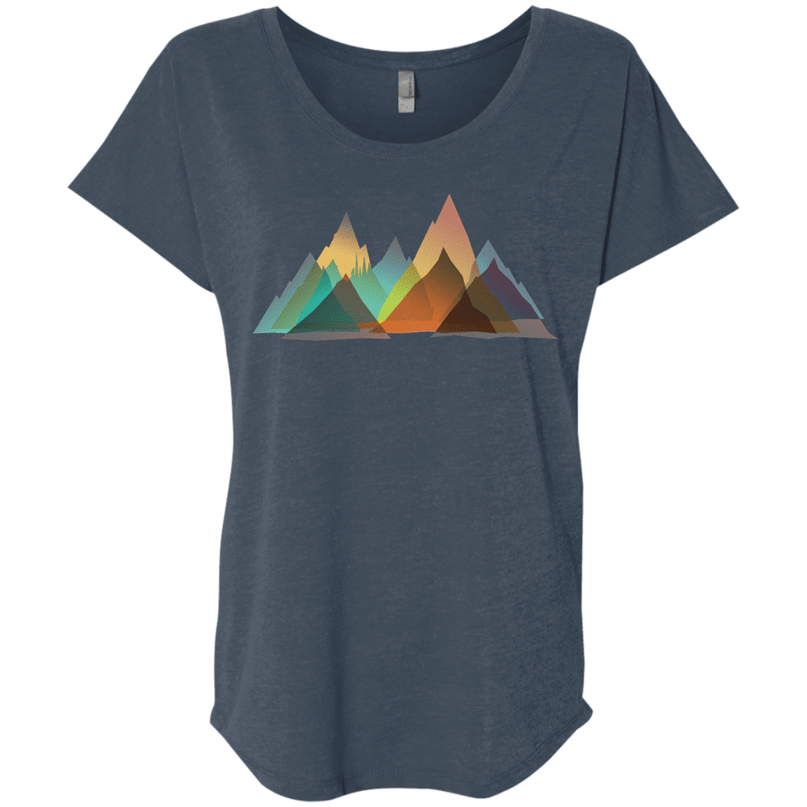 T-Shirts Indigo / X-Small Abstract Range Triblend Dolman Sleeve