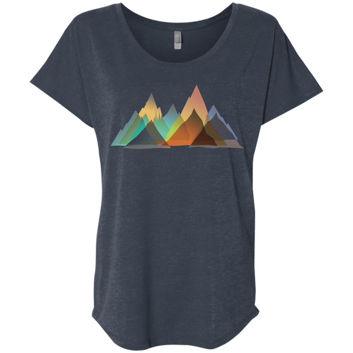 T-Shirts Vintage Navy / X-Small Abstract Range Triblend Dolman Sleeve