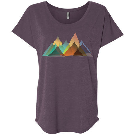 T-Shirts Vintage Purple / X-Small Abstract Range Triblend Dolman Sleeve