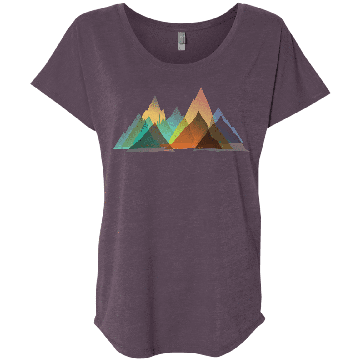 T-Shirts Vintage Purple / X-Small Abstract Range Triblend Dolman Sleeve