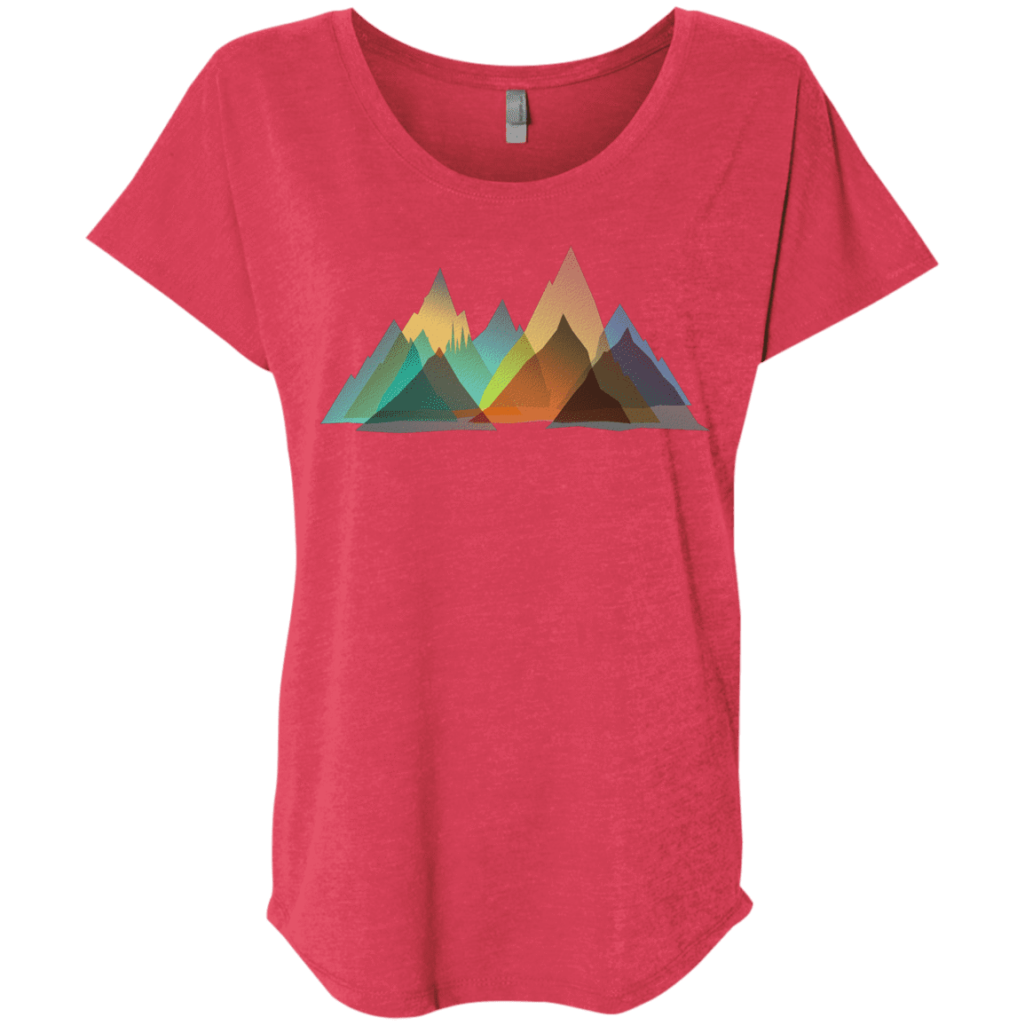 T-Shirts Vintage Red / X-Small Abstract Range Triblend Dolman Sleeve