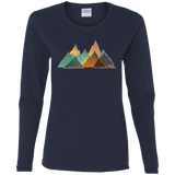 T-Shirts Navy / S Abstract Range Women's Long Sleeve T-Shirt