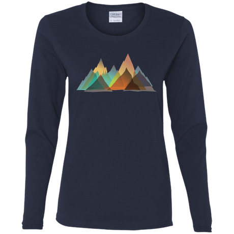 T-Shirts Navy / S Abstract Range Women's Long Sleeve T-Shirt