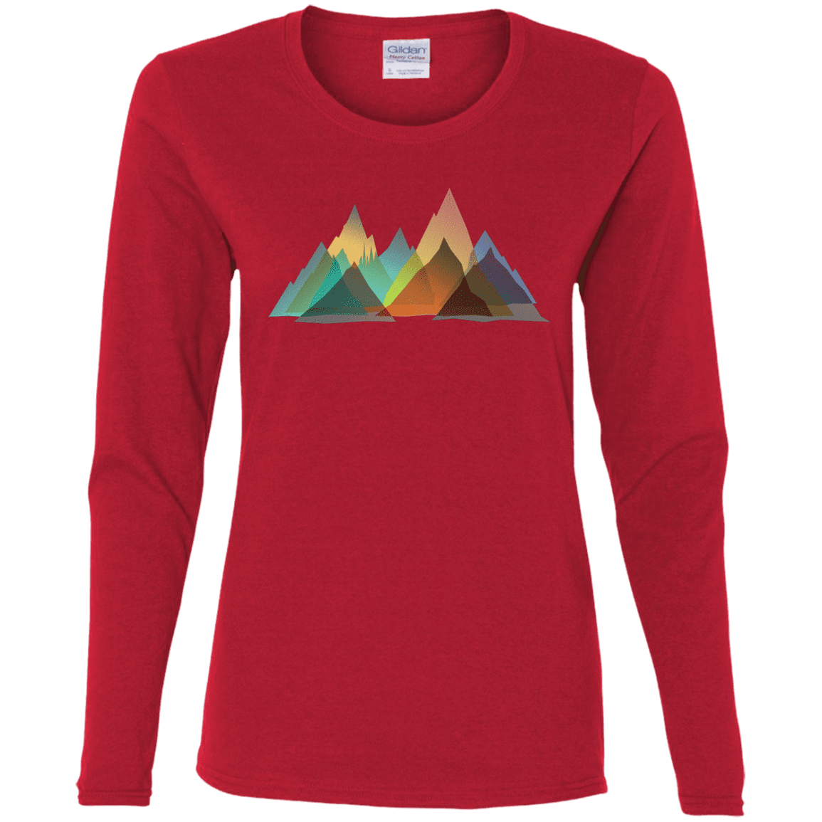 T-Shirts Red / S Abstract Range Women's Long Sleeve T-Shirt