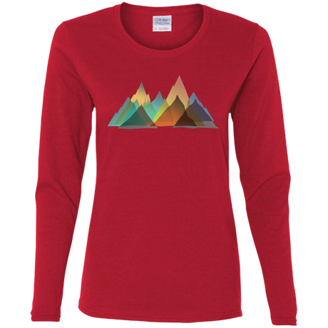 T-Shirts Red / S Abstract Range Women's Long Sleeve T-Shirt