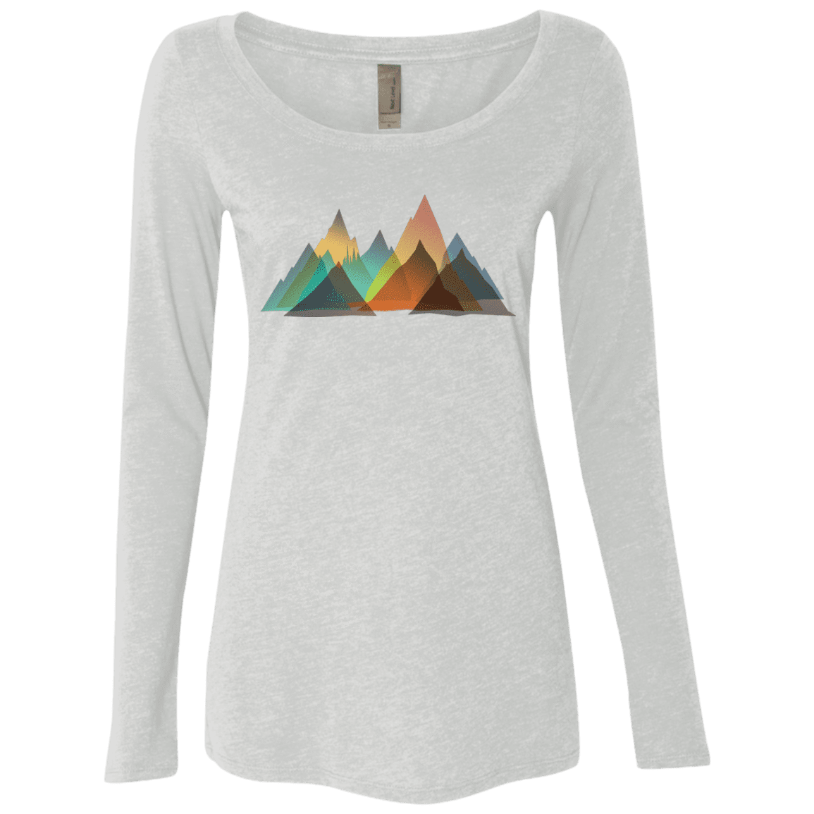 T-Shirts Heather White / S Abstract Range Women's Triblend Long Sleeve Shirt