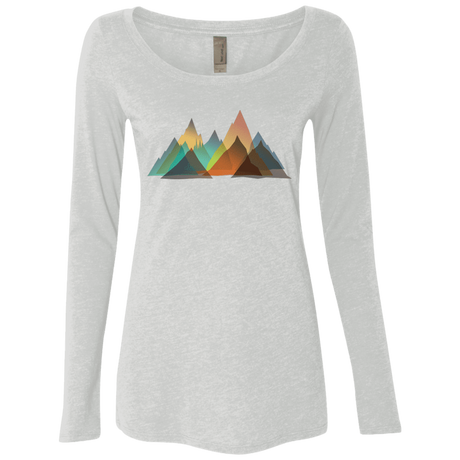 T-Shirts Heather White / S Abstract Range Women's Triblend Long Sleeve Shirt