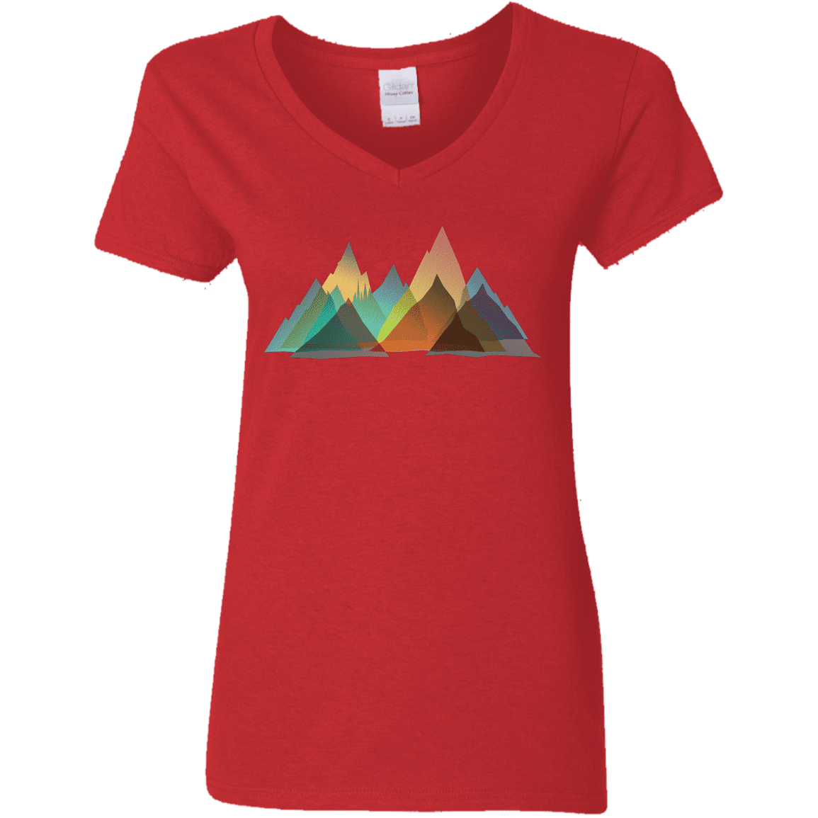 T-Shirts Red / S Abstract Range Women's V-Neck T-Shirt