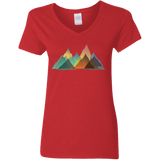 T-Shirts Red / S Abstract Range Women's V-Neck T-Shirt