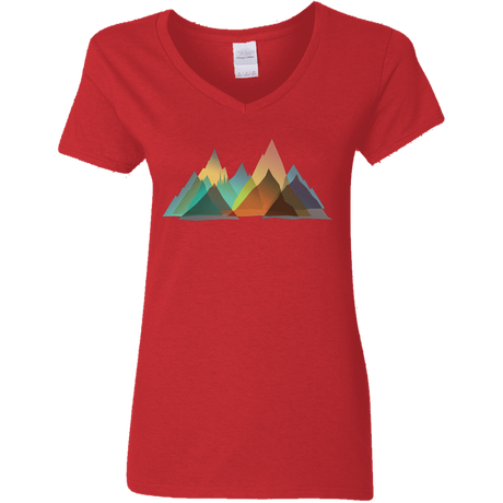 T-Shirts Red / S Abstract Range Women's V-Neck T-Shirt