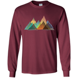 T-Shirts Maroon / YS Abstract Range Youth Long Sleeve T-Shirt
