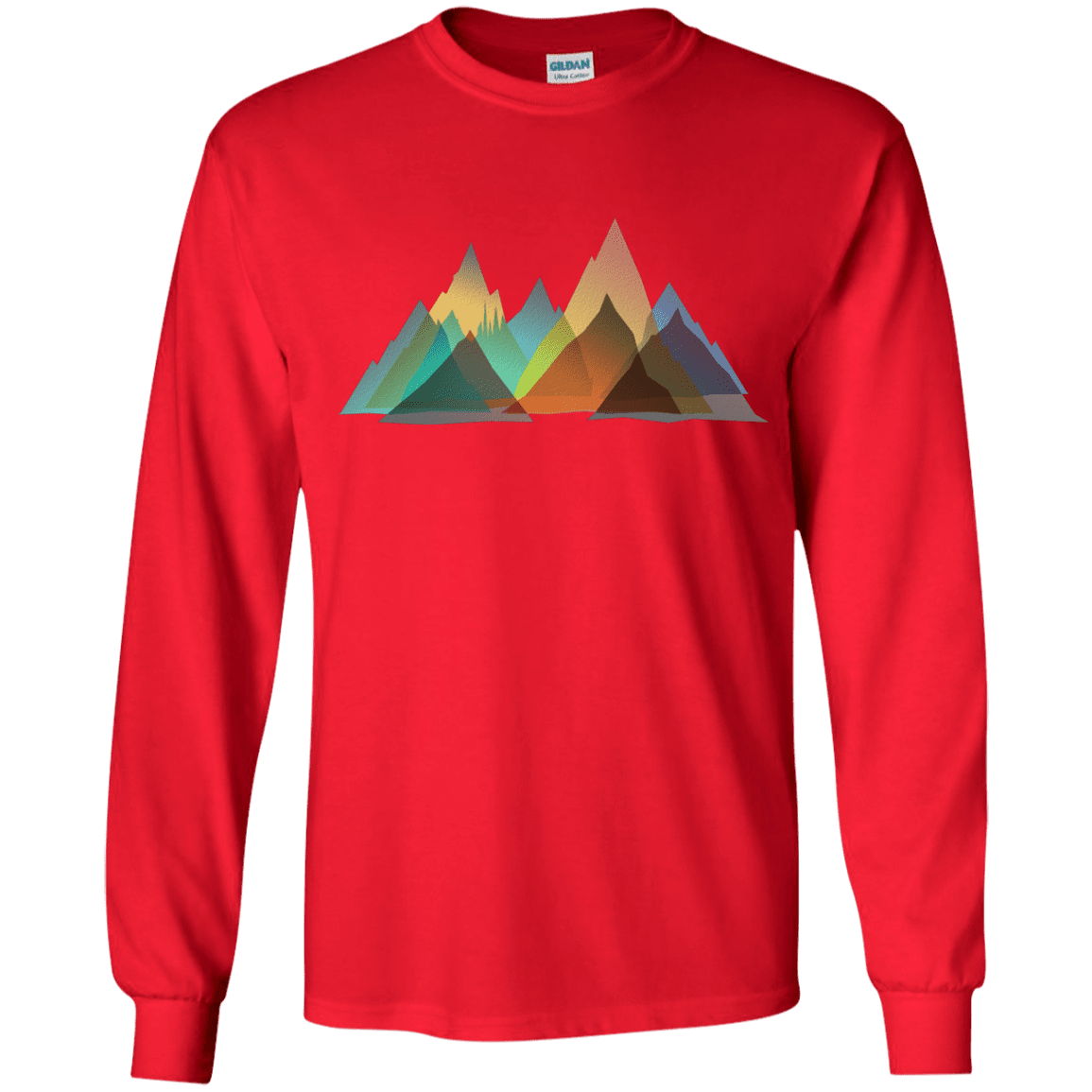 T-Shirts Red / YS Abstract Range Youth Long Sleeve T-Shirt