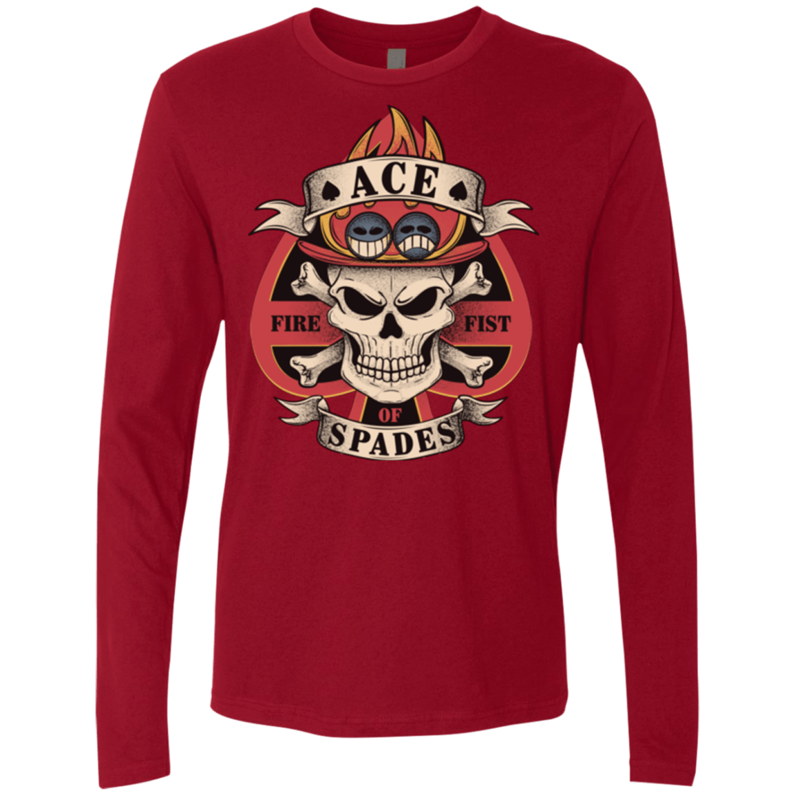 T-Shirts Cardinal / Small Ace of Spades Men's Premium Long Sleeve