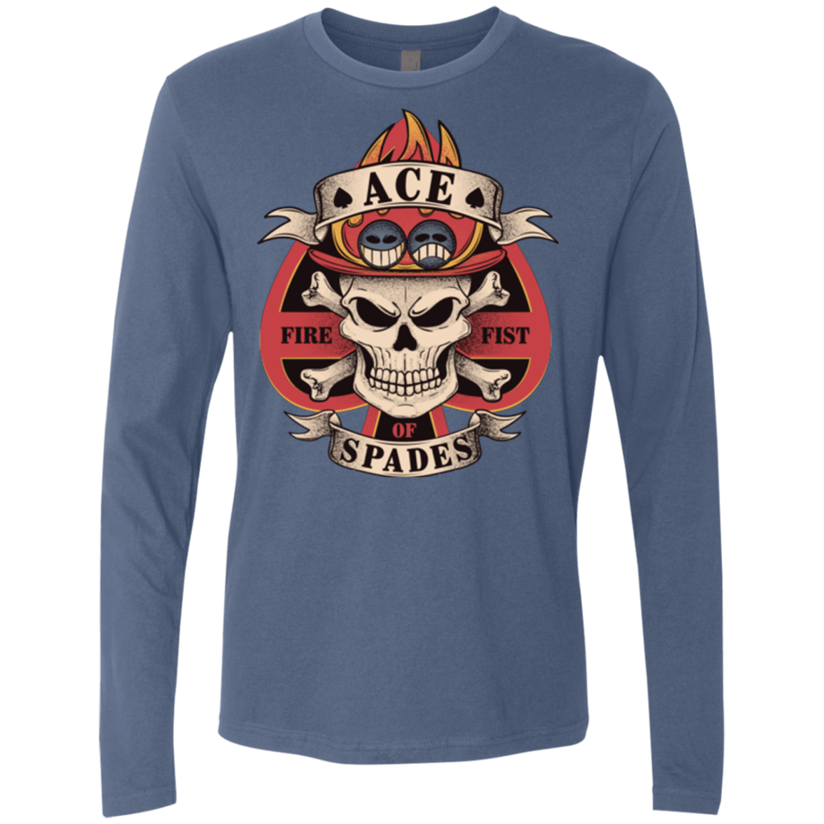 T-Shirts Indigo / Small Ace of Spades Men's Premium Long Sleeve