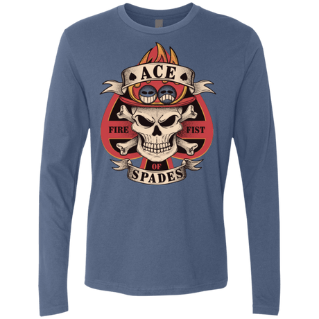 T-Shirts Indigo / Small Ace of Spades Men's Premium Long Sleeve