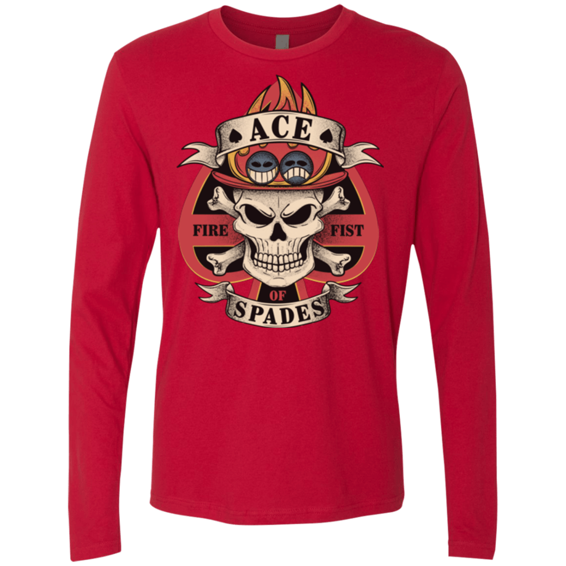 T-Shirts Red / Small Ace of Spades Men's Premium Long Sleeve