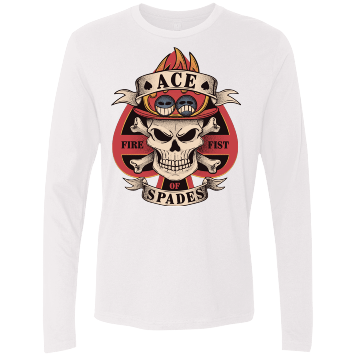 T-Shirts White / Small Ace of Spades Men's Premium Long Sleeve