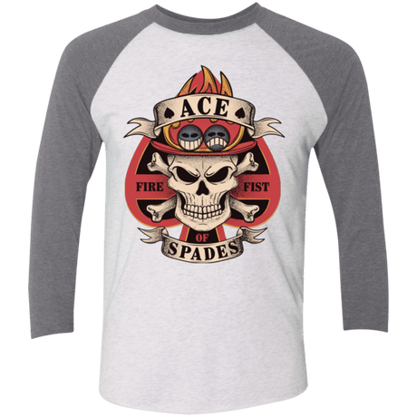 T-Shirts Heather White/Premium Heather / X-Small Ace of Spades Triblend 3/4 Sleeve