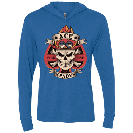 T-Shirts Vintage Royal / X-Small Ace of Spades Triblend Long Sleeve Hoodie Tee