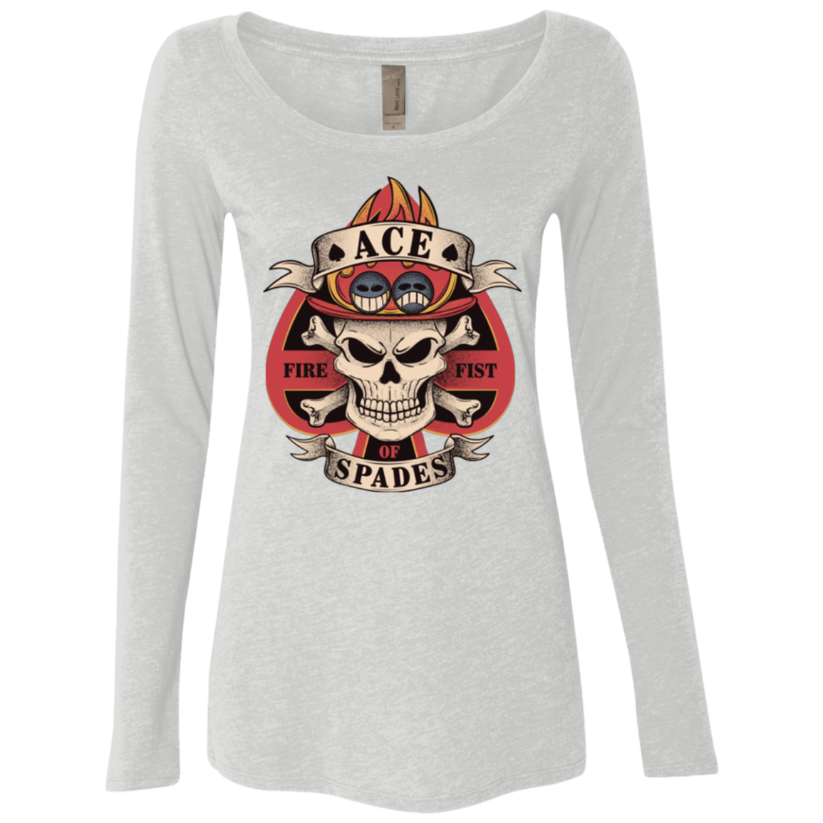 T-Shirts Heather White / Small Ace of Spades Women's Triblend Long Sleeve Shirt