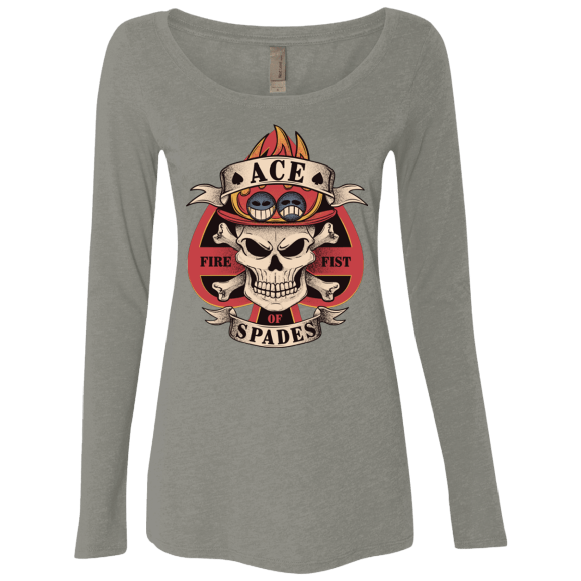 T-Shirts Venetian Grey / Small Ace of Spades Women's Triblend Long Sleeve Shirt