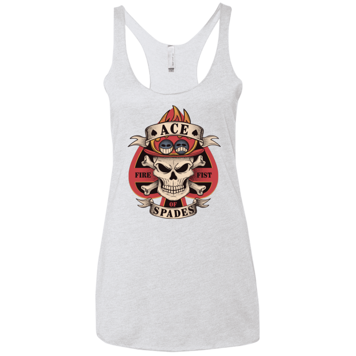 T-Shirts Heather White / X-Small Ace of Spades Women's Triblend Racerback Tank