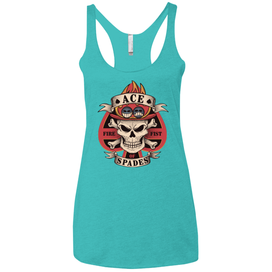 T-Shirts Tahiti Blue / X-Small Ace of Spades Women's Triblend Racerback Tank