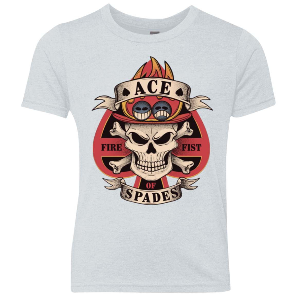 T-Shirts Heather White / YXS Ace of Spades Youth Triblend T-Shirt